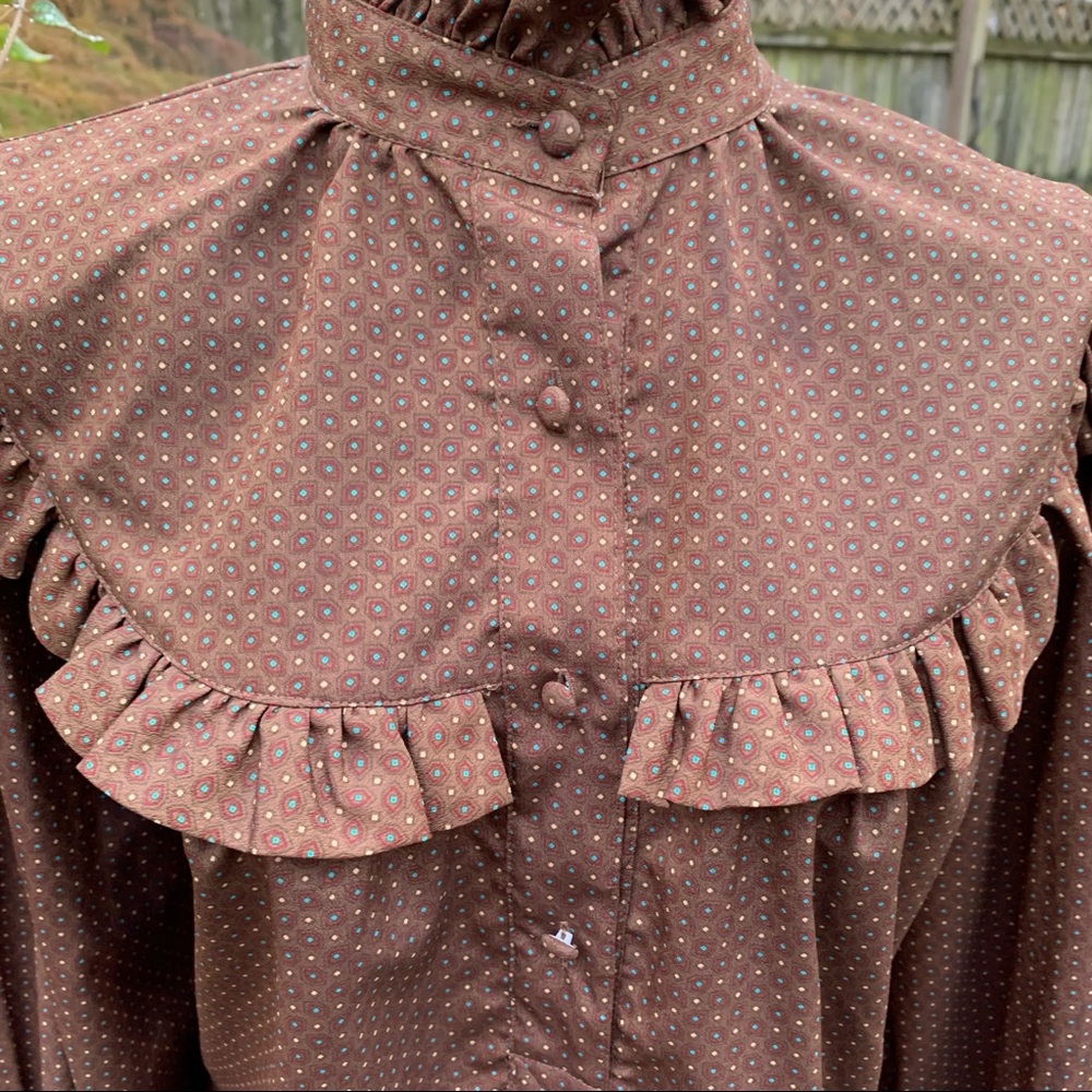 Vintage Chaus Boho Prairie Cottagecore Top Shirt - Picture 13 of 15